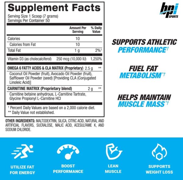 BPI Sports CLA + Carnitine, 50 servings - Image 2