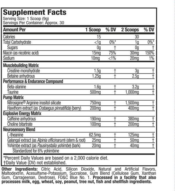 MuscleTech Vapor X5 Pre-Workout, 30 servings - Image 2